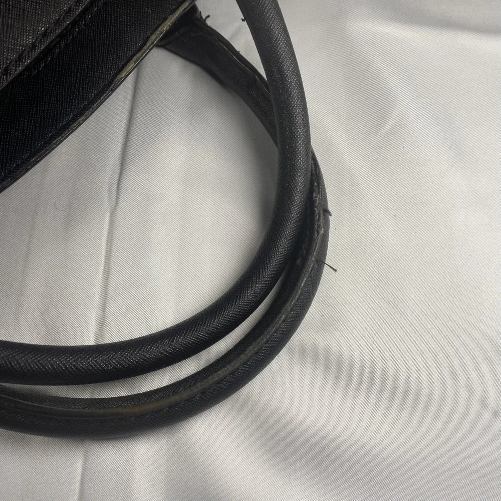 Kate Spade Satchel Bag Womens Black Leather Structured Tote Purse Gold Hardware - Picture 9 of 10